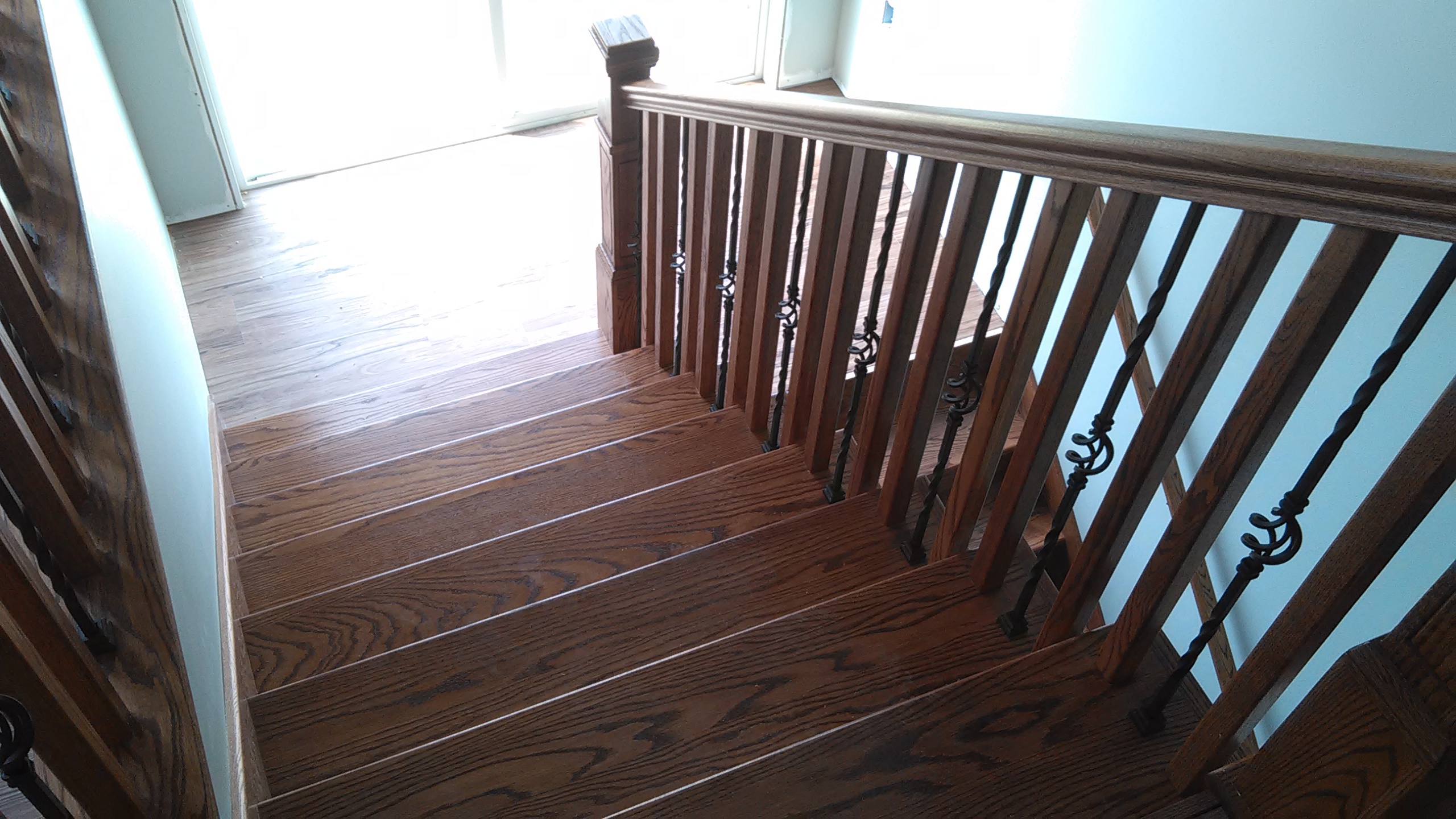 custom iron and wood railing in iowa